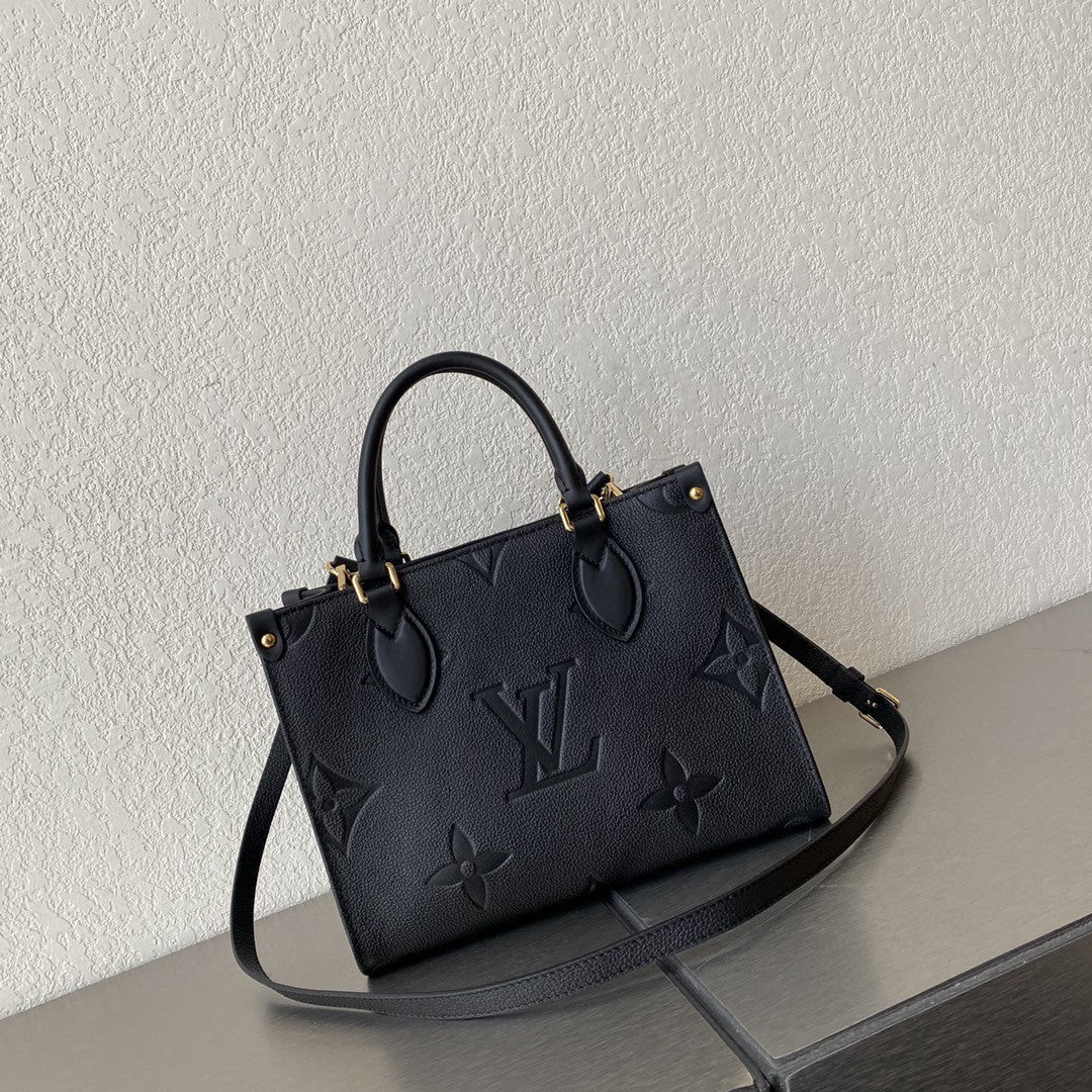 Top Quality On The Go PM Bag Monogram Empreinte 9.8in/25cm Black Top Quality M45653