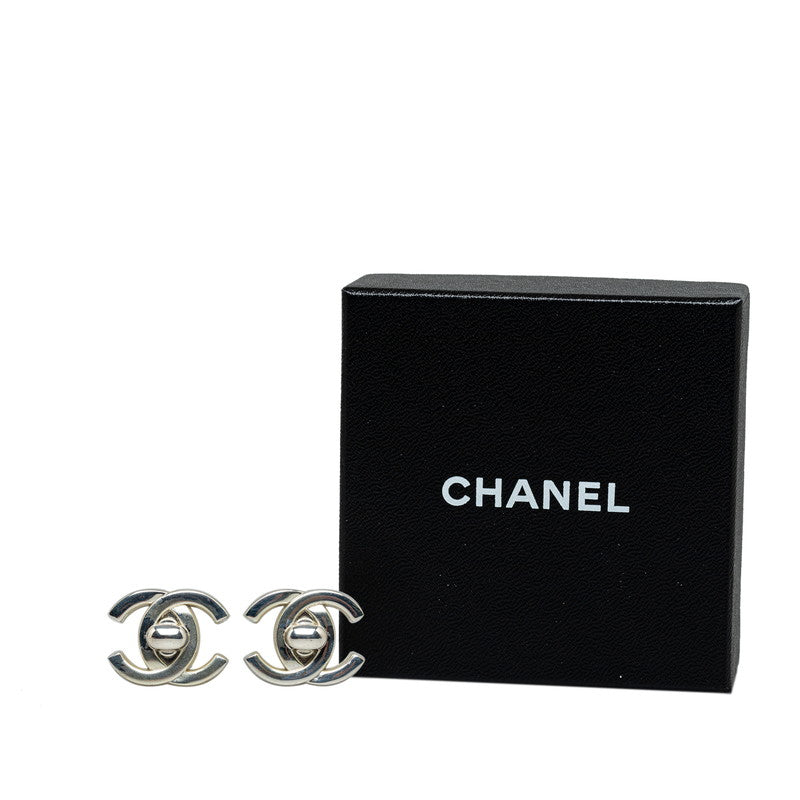 Chanel Coco Turn-Lock Earring Silver Metal  Chanel