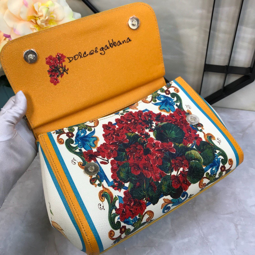 Top Quality 90s Sicily Bag With Logo Print Multicolor For Women 10.2in/26cm Top Quality