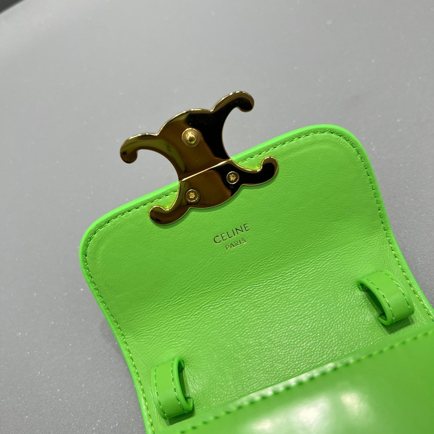 Top Quality Teen Triomphe Bag Green For Women 7in/19cmÂ 