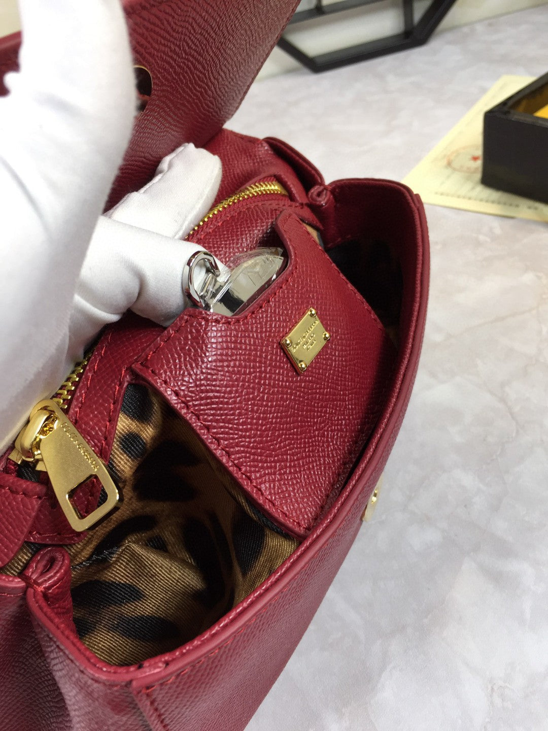Top Quality MeTop Qualityum Sicily Handbag In Dauphine Burgundy For Women 10.2in/26cm Top Quality Top Quality4347A10018M073