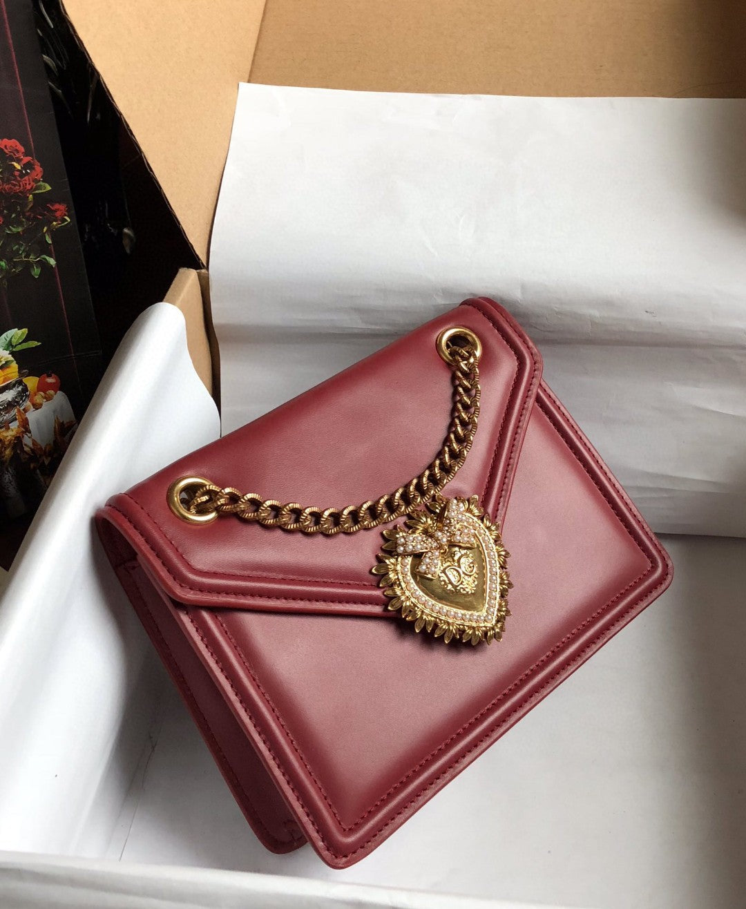 Top Quality Medium Devotion Bag Burgundy For Women 8.1in/20.5cm Top Quality