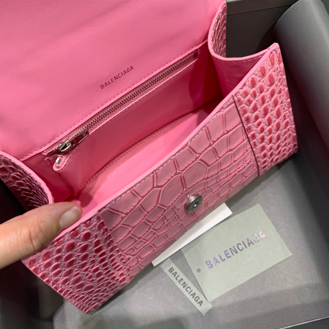 Top Quality Hourglass Small Handbag In Dark Pink, For Women,  Bags 9in/23cm