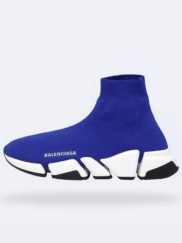 Luxury Balenciaga Trending 2025 Speed 2.0 High Top Sneakers Blue