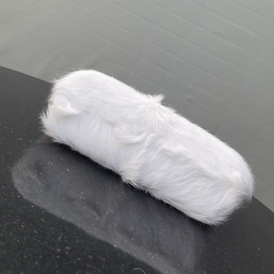 Top QualityTop Quality Top QualityTop Qualityrst Small White Fox Fur Bag For Woman 26cm/10in