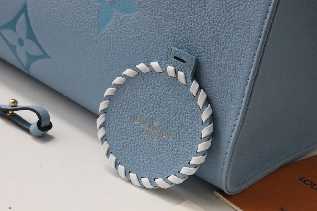 Top Quality OnTheGo MM Tote Bag Monogram Empreinte Summer Blue For The Pool Collection, Women Handbags 13.8in/35cm Top Quality M45718