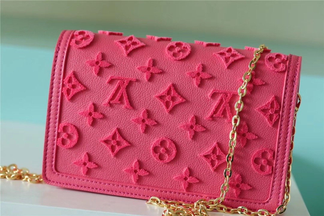 Top Quality Mini Dauphine Monogram Fluo Pink For Women,  Shoulder And Crossbody Bags 18.5cm/7.3in Top Quality M20747