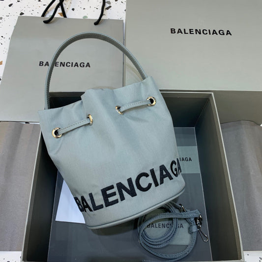 Balen Le Cagole MeTop Qualityum Bucket Bag In Light Gray, For Women,  Bags 11.8in/30cm