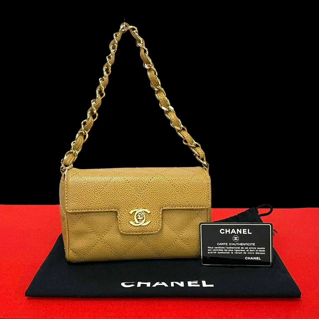 Chanel Matelasse Caviar Skin Mini Handbag