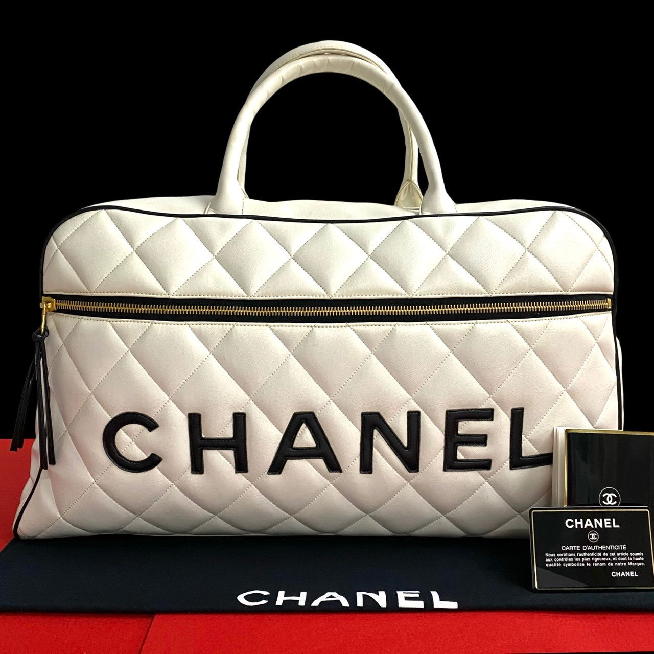 Chanel Matelasse Sports Line Leather Boston Bag
