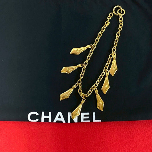 CHANEL Necklace Gold Plated gold COCO Mark Women