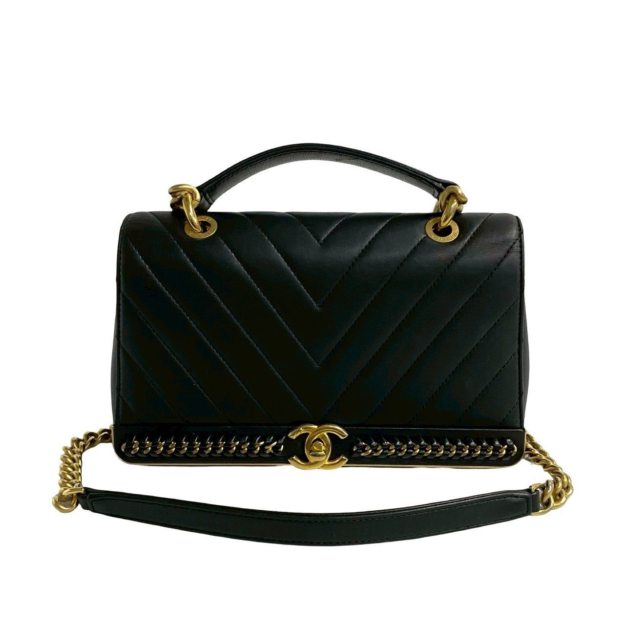 Chanel V Stitch Leather 2way Handbag