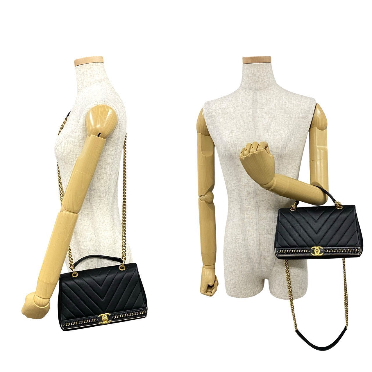 Chanel V Stitch Leather 2way Handbag