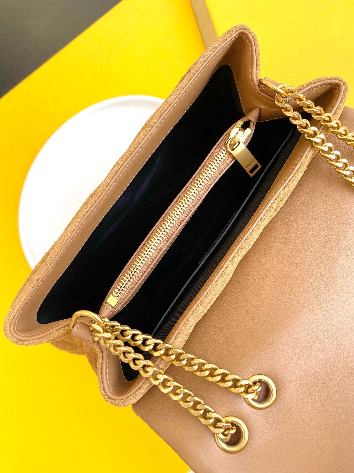 Top Quality Loulou Small Chain Bag In "Y" Brown With Gold Hardware For Women 9.8in/23cm YSL 4946991U8C77761