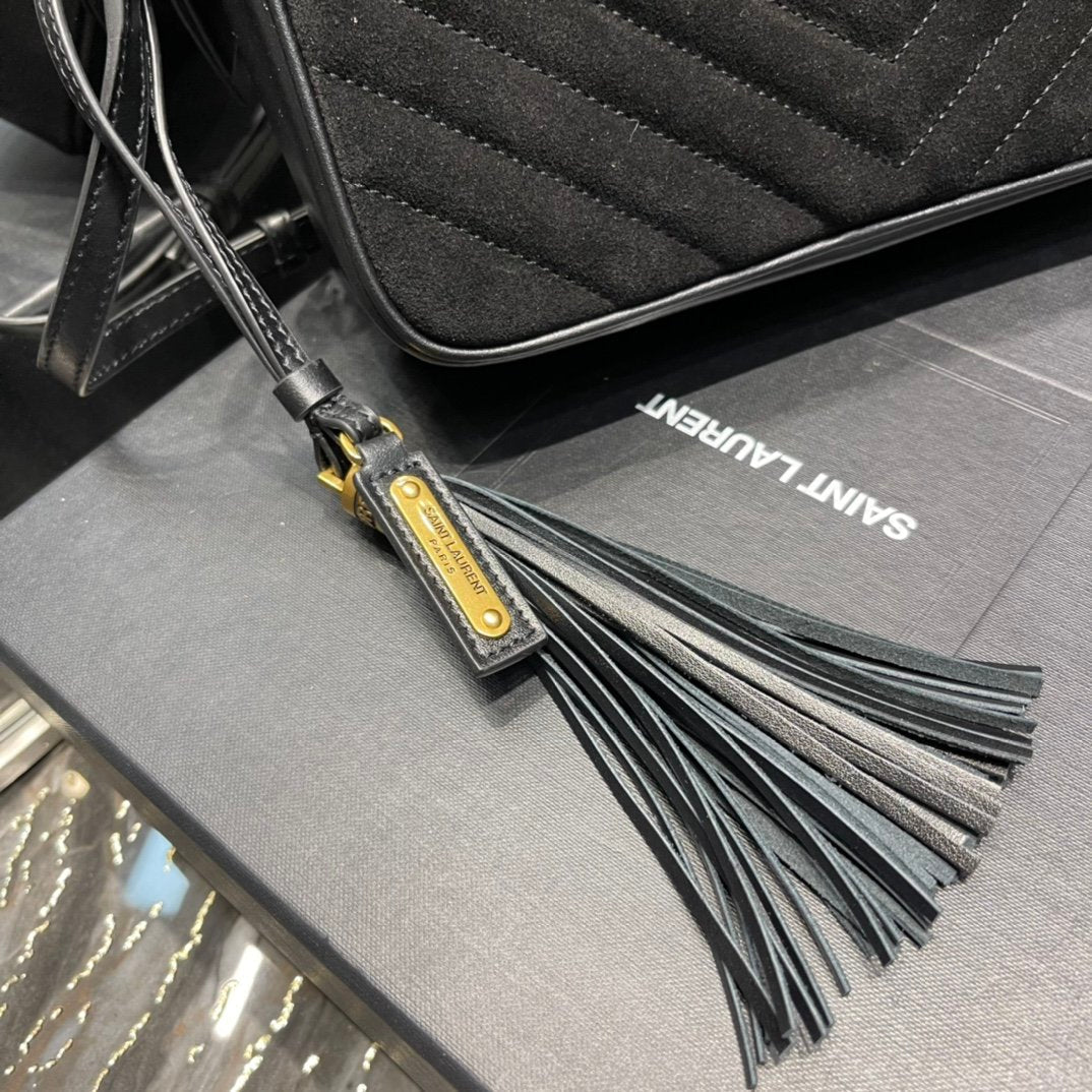 Top Quality Lou Camera Bag Black With Gold Hardware For Women 9in/23cm YSL 612544C4BW71000