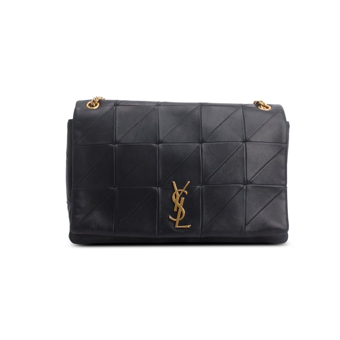 Saint Laurent Black Lambskin Matelasse Monogram Large Jamie 4.3 Shoulder Bag