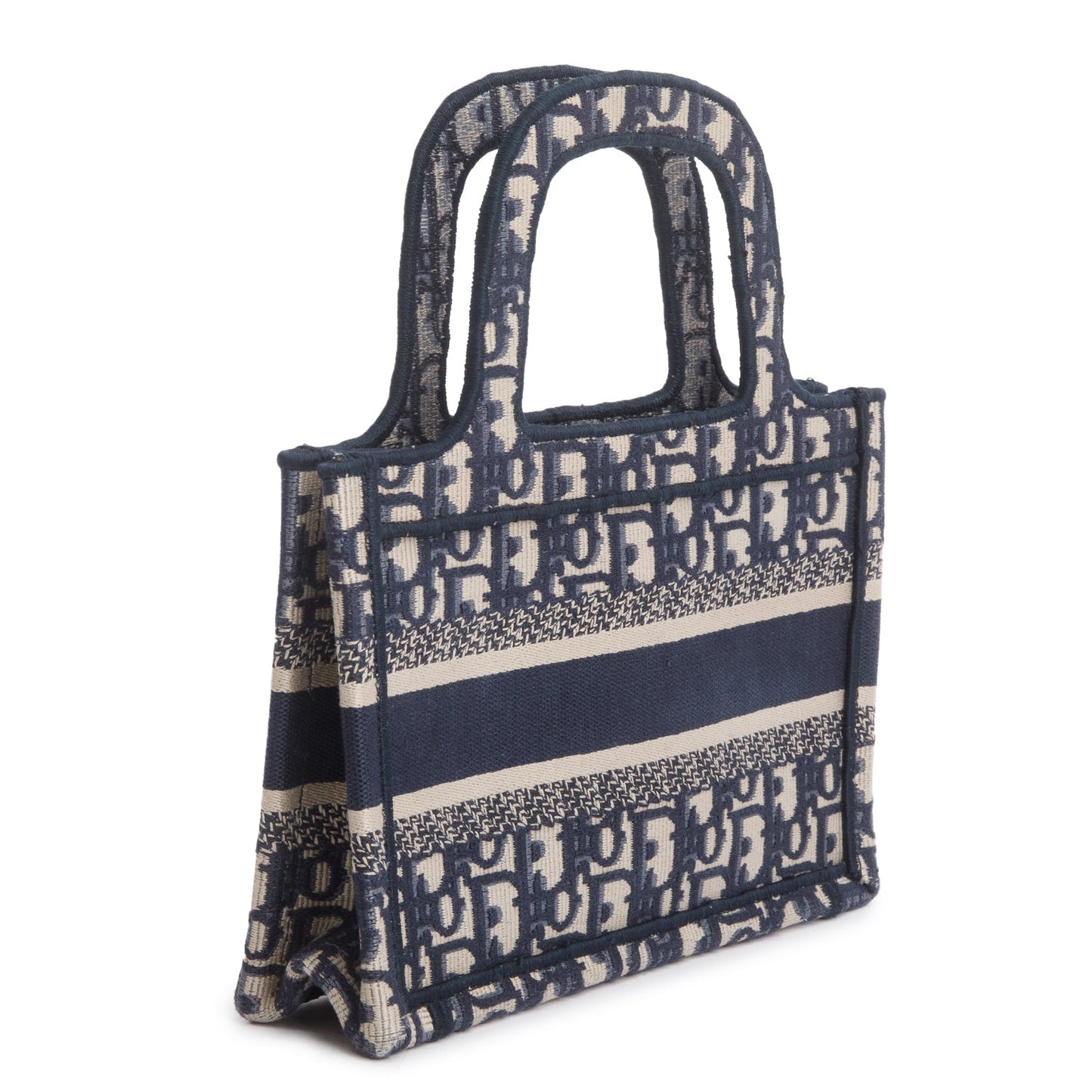 Christian Dior 2021 Blue Canvas Oblique Mini Book Tote