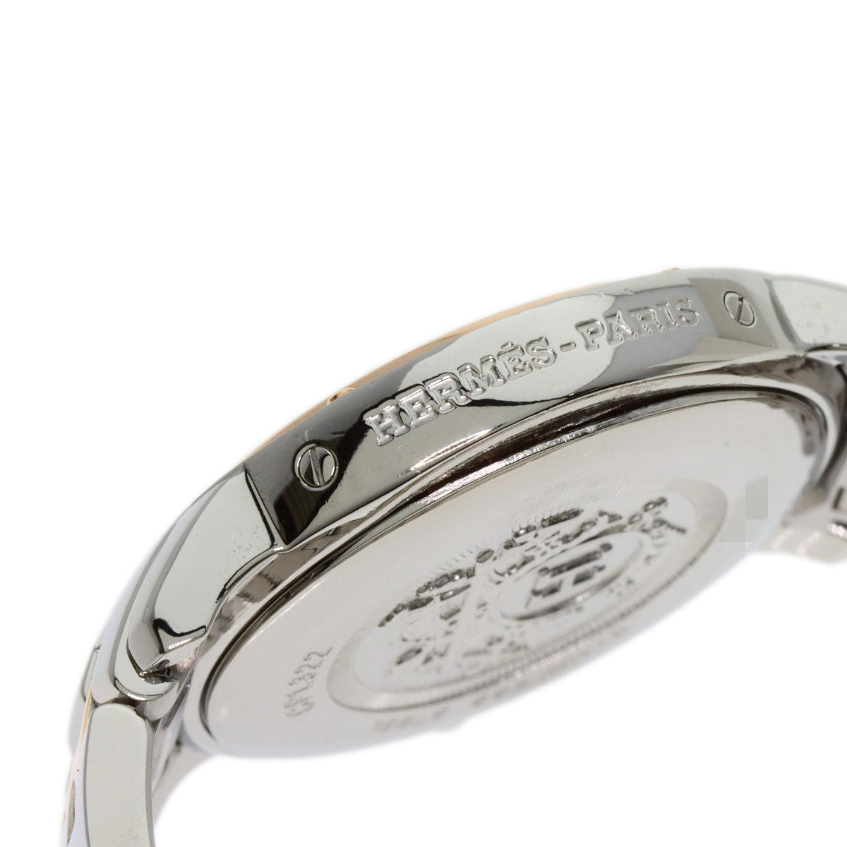 HERMES Watches Quartz CP1.322 Stainless Steel, SSxPGP, Diamond Silver Clipper Classic Nacle Diamond White shell dial Women  d