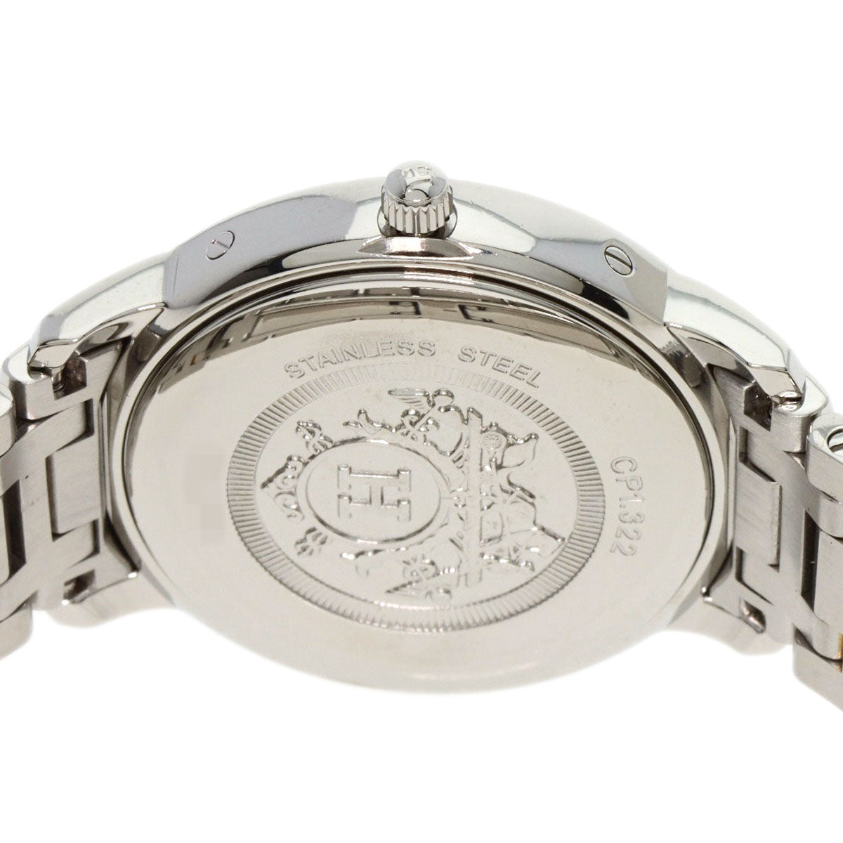 HERMES Watches Quartz CP1.322 Stainless Steel, SSxPGP, Diamond Silver Clipper Classic Nacle Diamond White shell dial Women  d