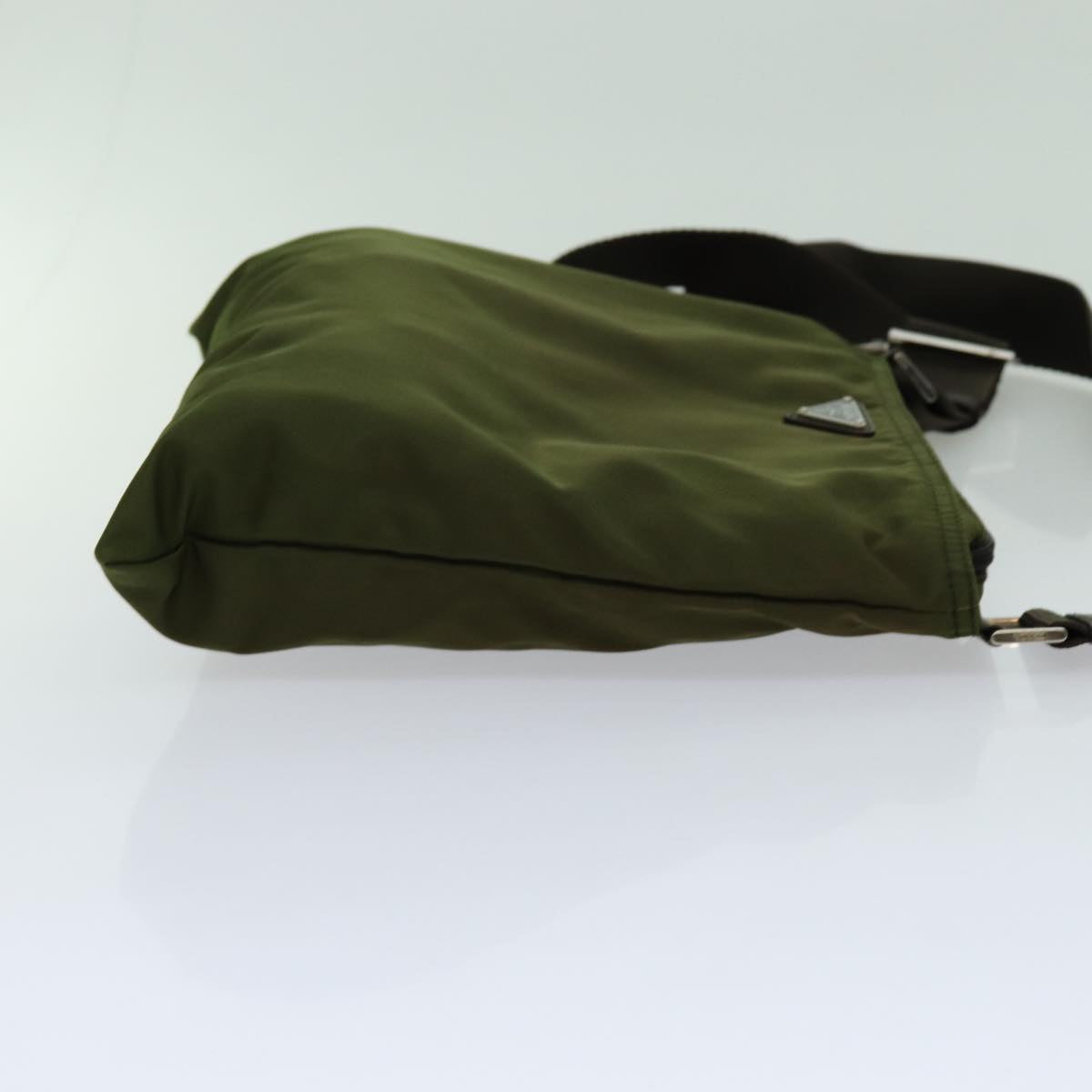 PRADA Shoulder Bag Nylon Khaki Auth 70159
