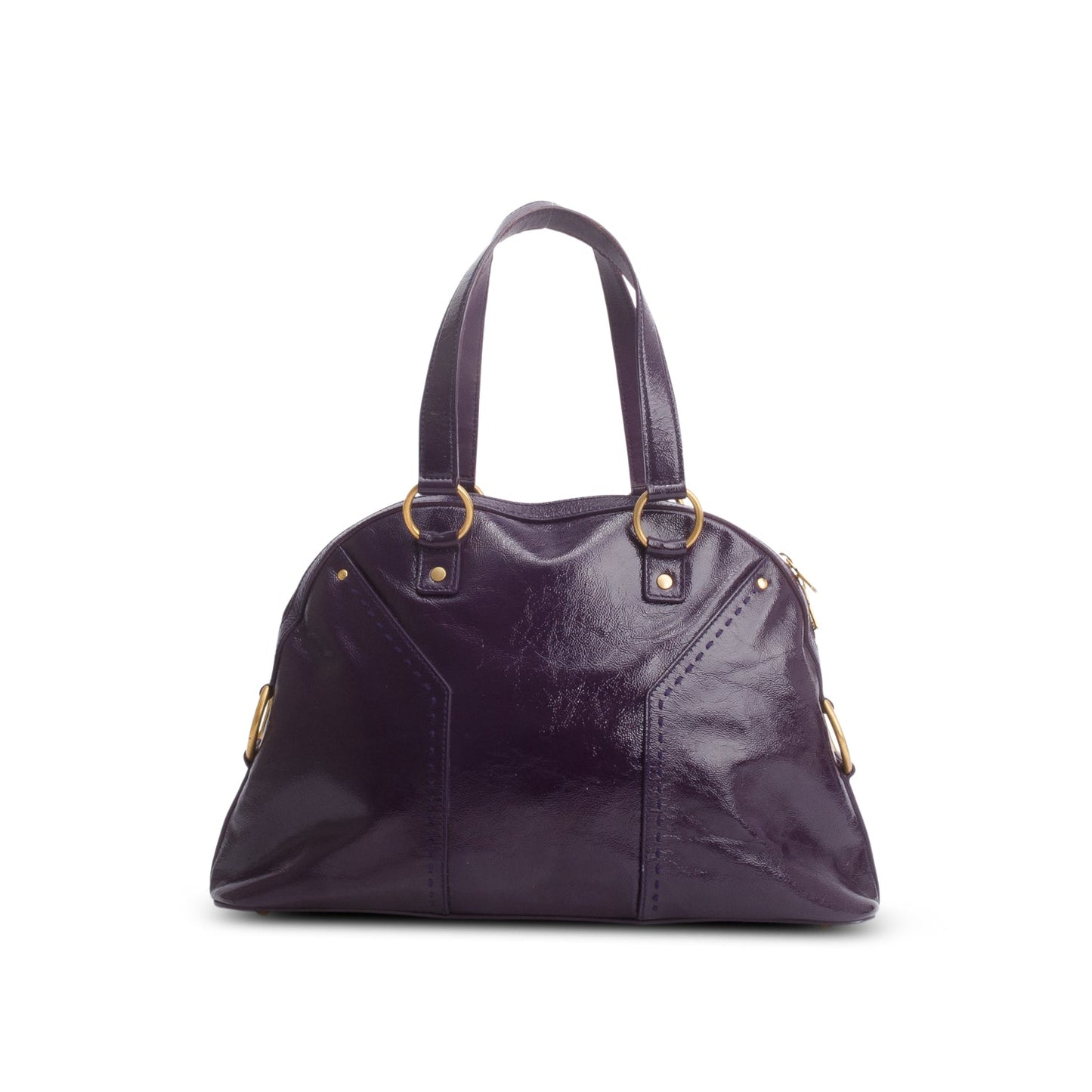 Saint Laurent Purple Patent Leather M  Bag