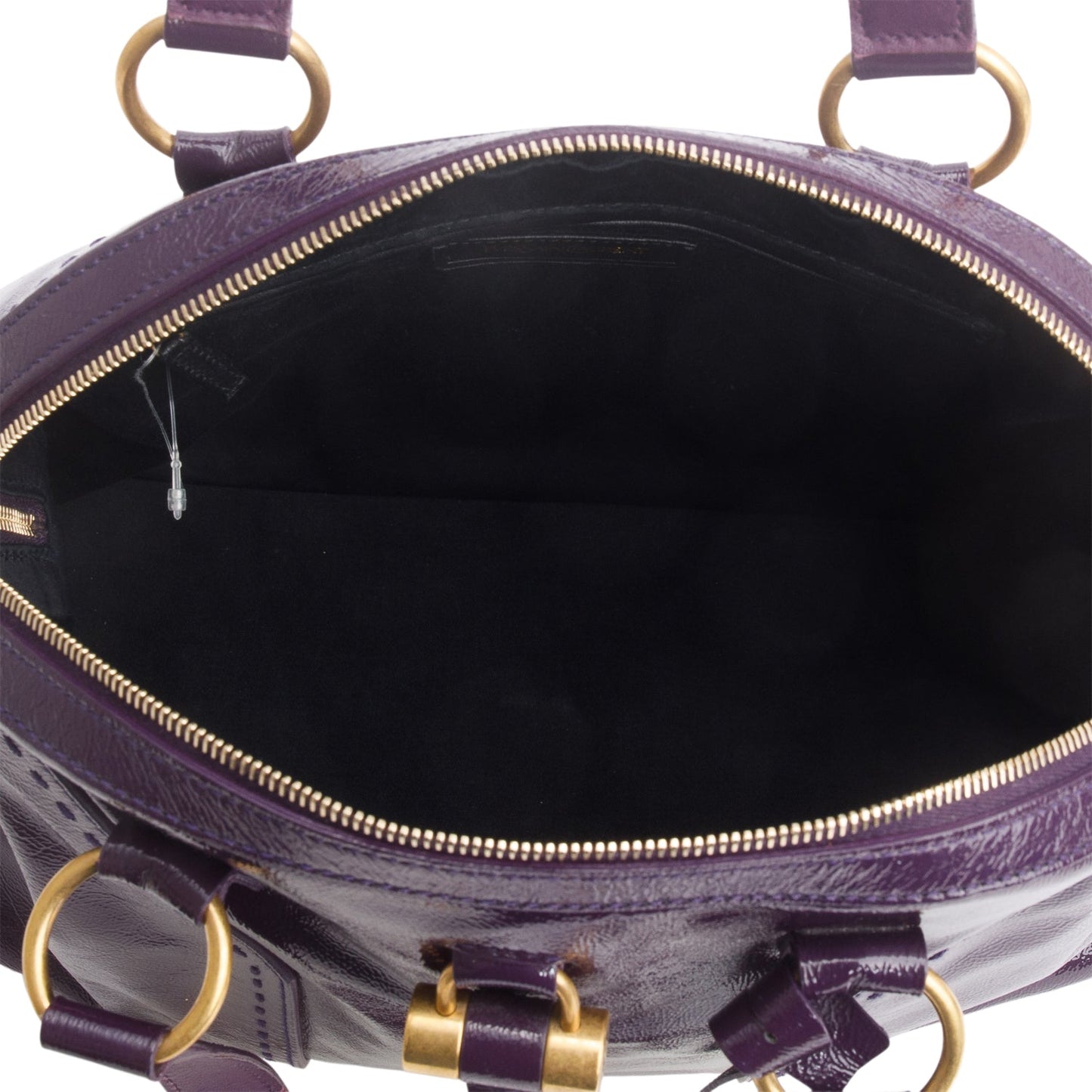 Saint Laurent Purple Patent Leather M  Bag