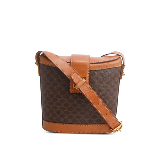 Celine   Brown Triomphe Macadam Crossbody Bag