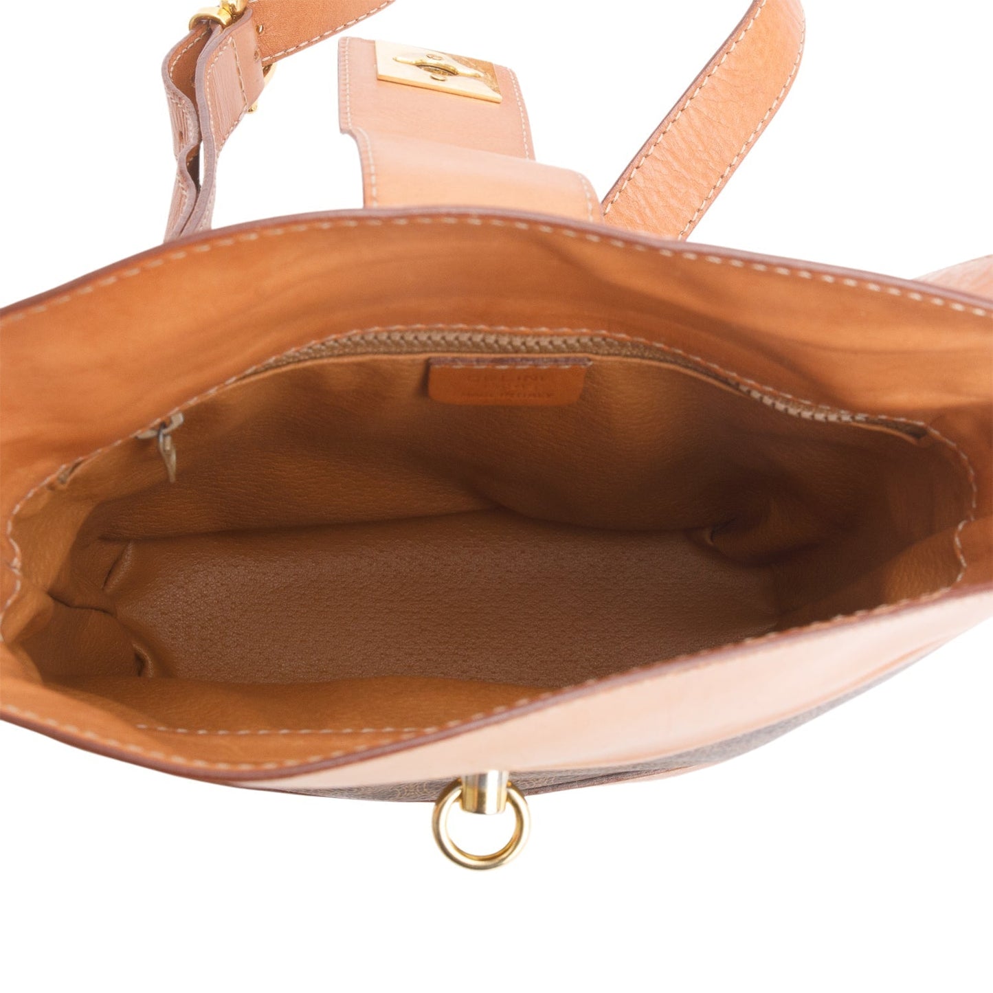 Celine   Brown Triomphe Macadam Crossbody Bag