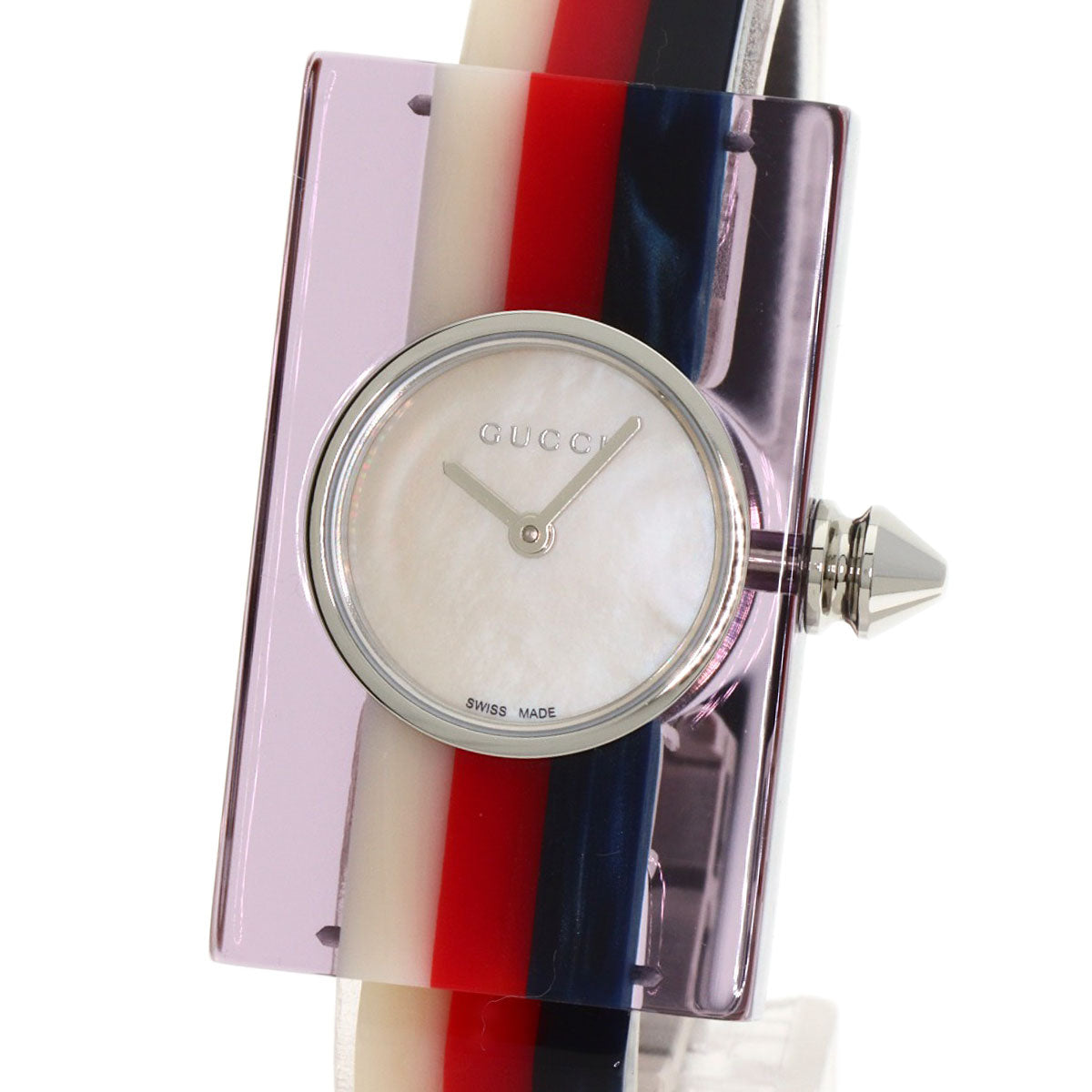 GUCCI Watches Quartz YA143523 Stainless Steel, Acrylic Resin Red   web shell dial Women