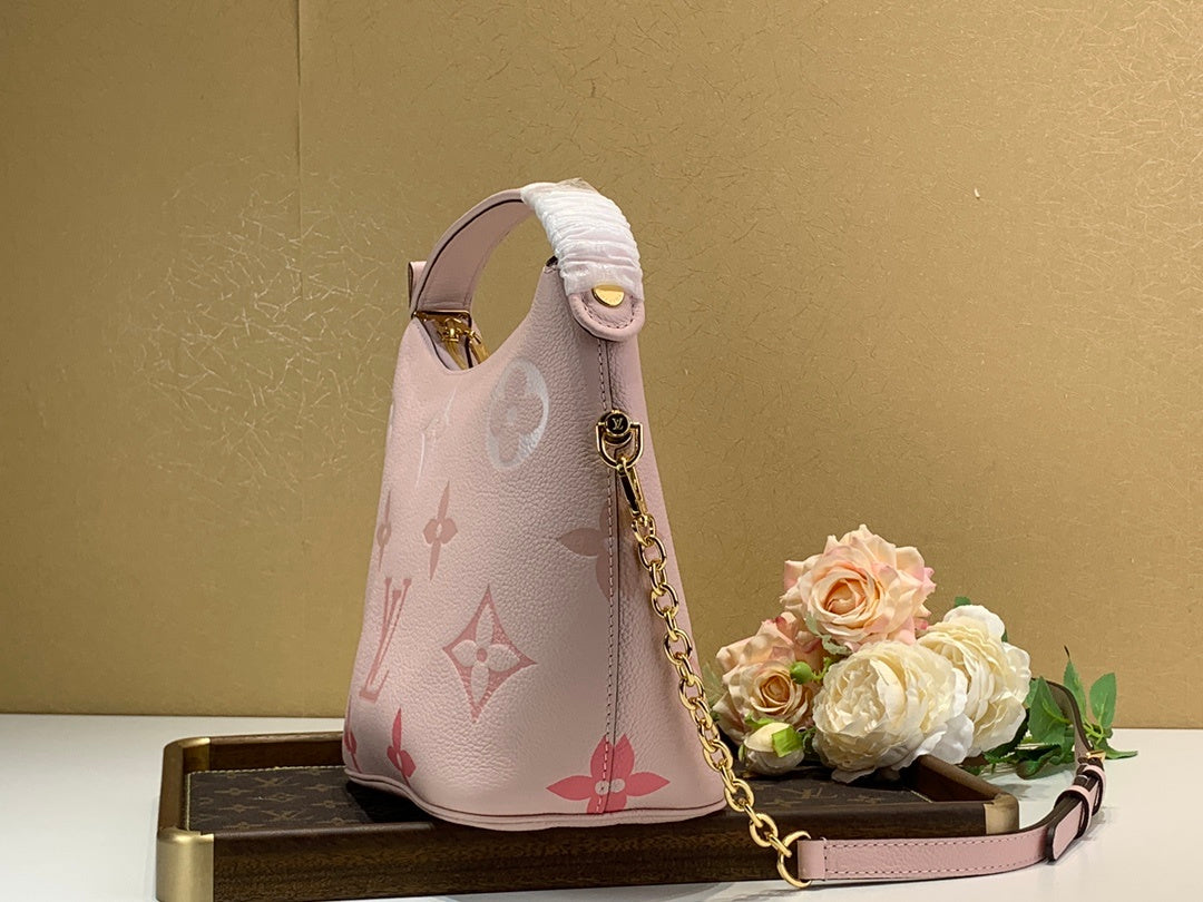 Top Quality MarsTop Qualityallow Hobo Bag Monogram Empreinte Pink For Women,  Shoulder And Crossbody Bags 9.4in/24cm Top Quality M45697