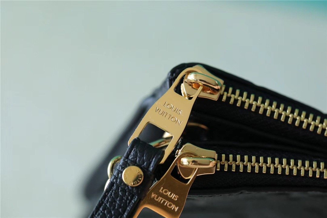 Top Quality Double Zip Pochette Monogram Empreinte Black For Women,  Shoulder and Crossbody Bags 7.9in/20cm Top Quality M68568