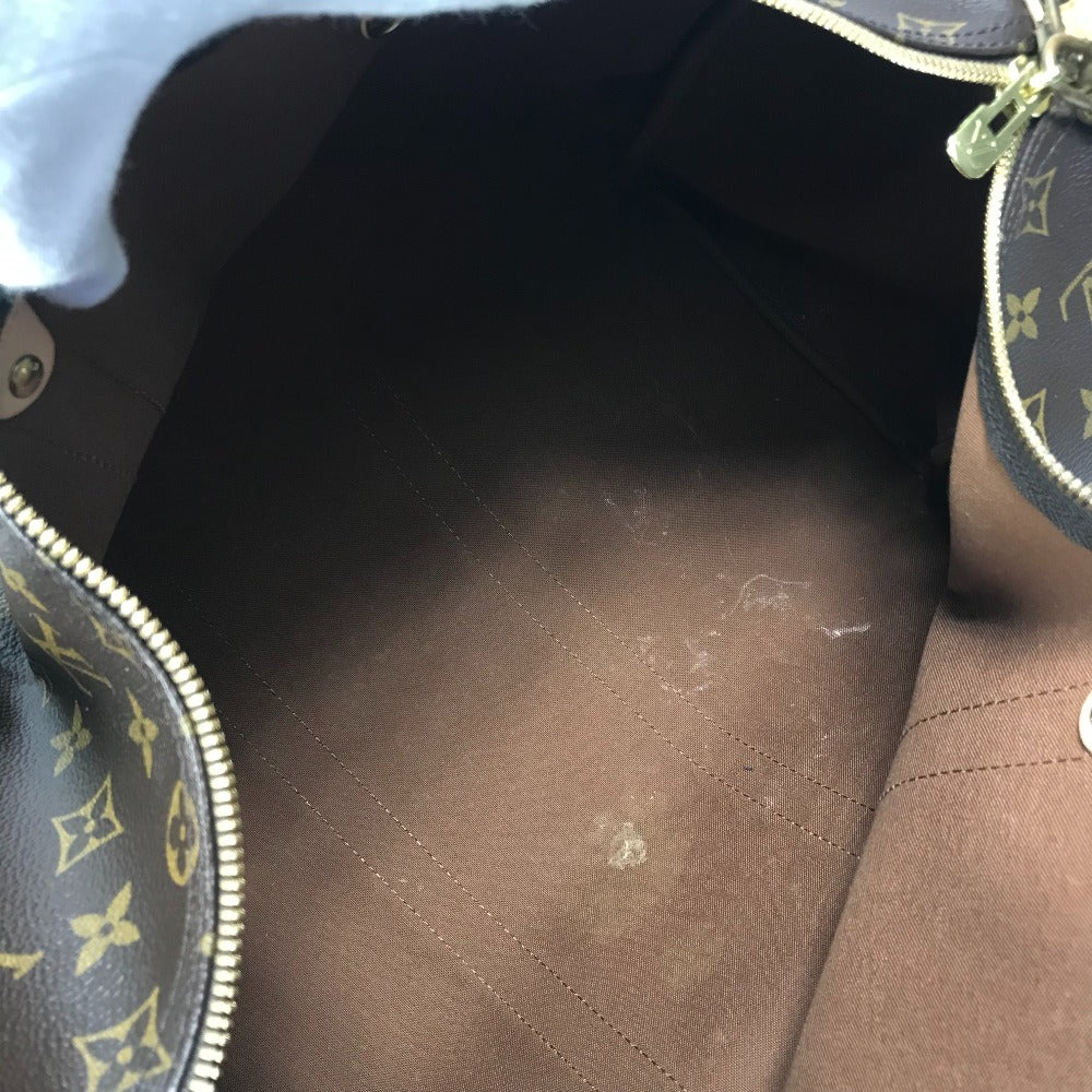 LOUIS VUITTON Boston Duffel bag ?41418 Monogram canvas Brown Travel Bag Shoulder Bag Handbag Keepall bandouliere45