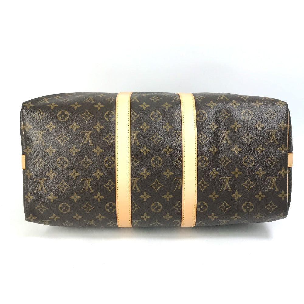 LOUIS VUITTON Boston Duffel bag ?41418 Monogram canvas Brown Travel Bag Shoulder Bag Handbag Keepall bandouliere45
