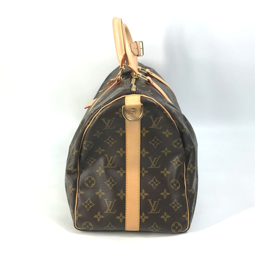 LOUIS VUITTON Boston Duffel bag ?41418 Monogram canvas Brown Travel Bag Shoulder Bag Handbag Keepall bandouliere45