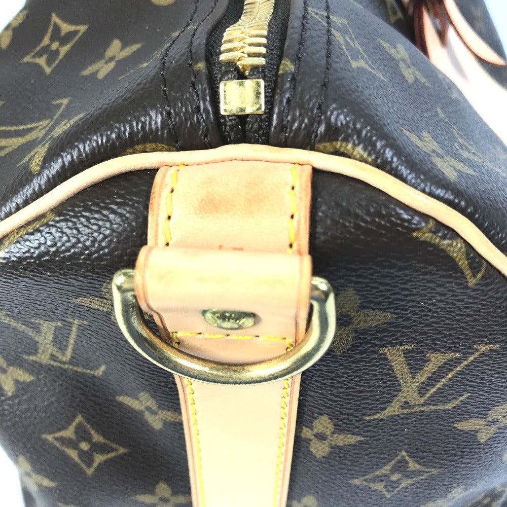LOUIS VUITTON Boston Duffel bag ?41418 Monogram canvas Brown Travel Bag Shoulder Bag Handbag Keepall bandouliere45