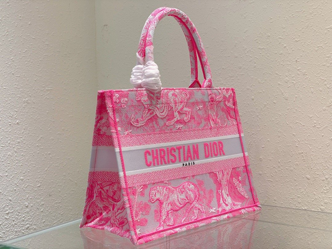 Top Quality MeTop Qualityum Book Tote Pink, For Women, Womens Handbags 14in/36cm CD M1296ZROC_M956