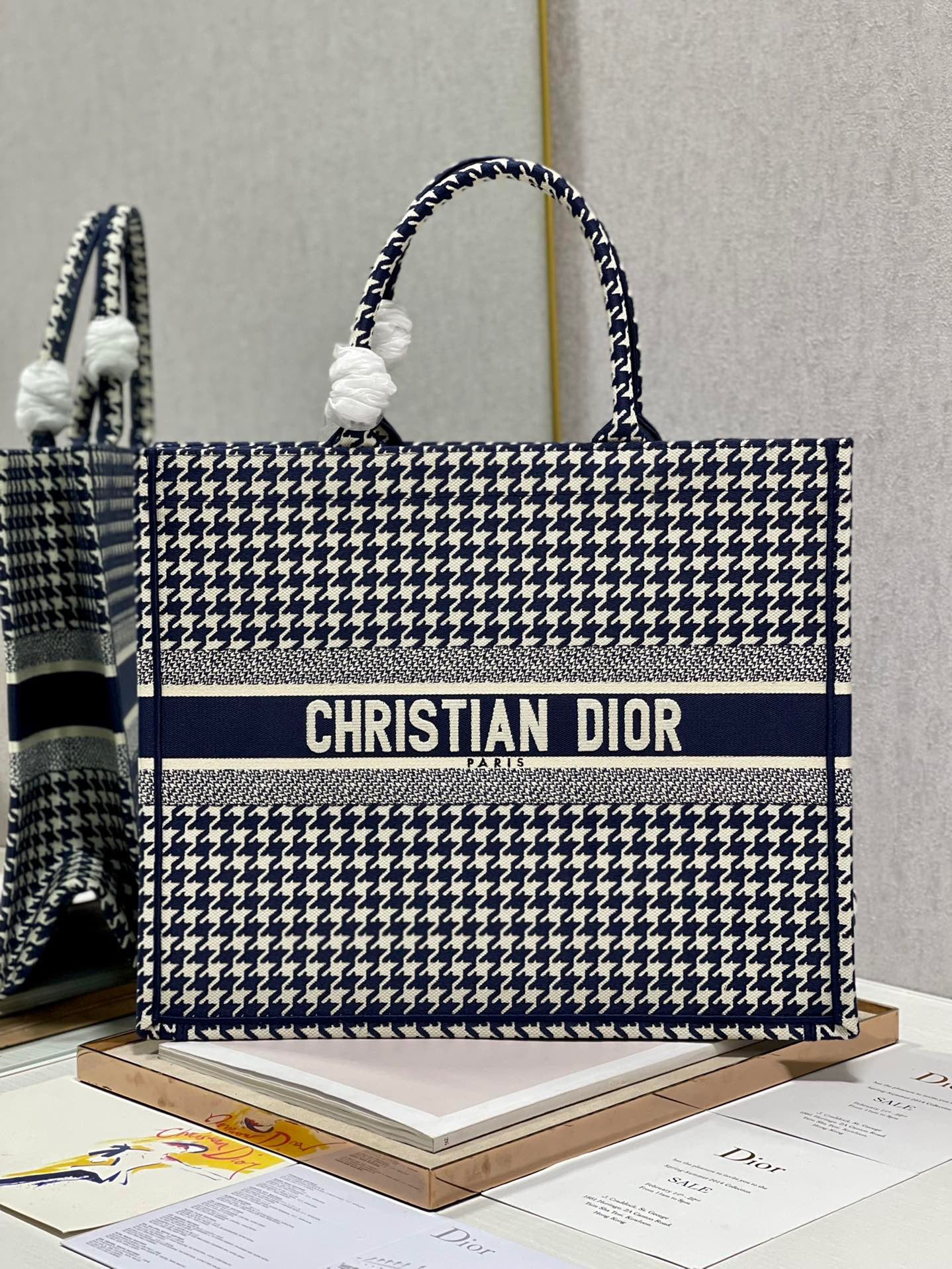 Top Quality Large Book Tote Blue And White, For Women, Womens Handbags 16.5in/42cm CD