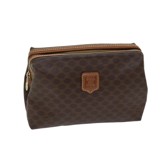 Luxury CELINE Macadam Canvas Pouch PVC Beige  70803