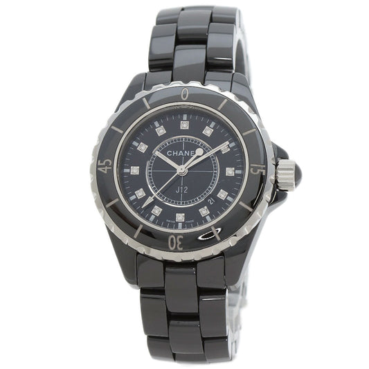CHANEL Watches Quartz H1625 ceramic black J12 1.3" 8P Diamond Black Ceramic black dial