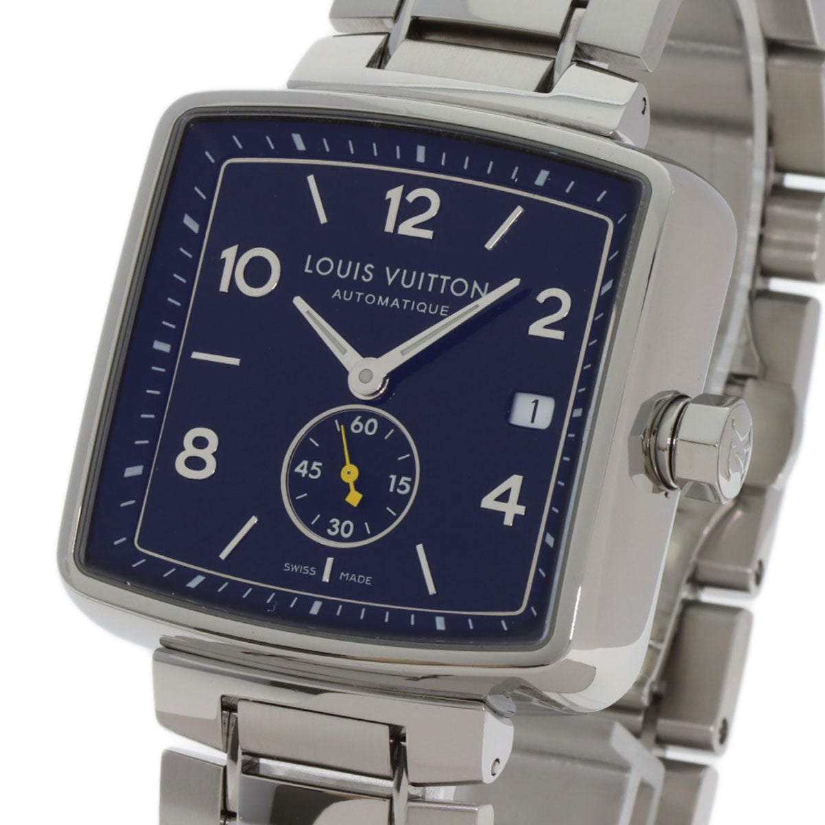 LOUIS VUITTON Watches Mechanical Automatic Q263G Stainless Steel Silver Speedy black dial