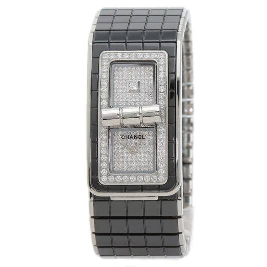 CHANEL Watches Quartz H6027 Stainless Steel Silver Code Coco Diamond diamond dial