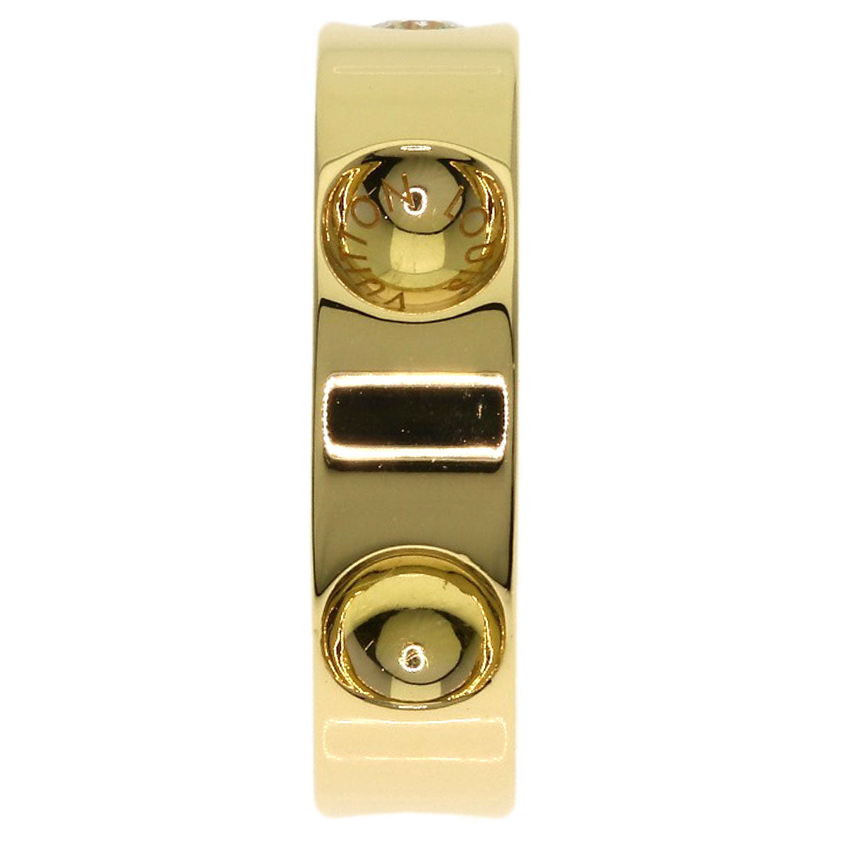 LOUIS VUITTON Ring 18K Yellow Gold gold Petite Bourg 1P Diamond #48