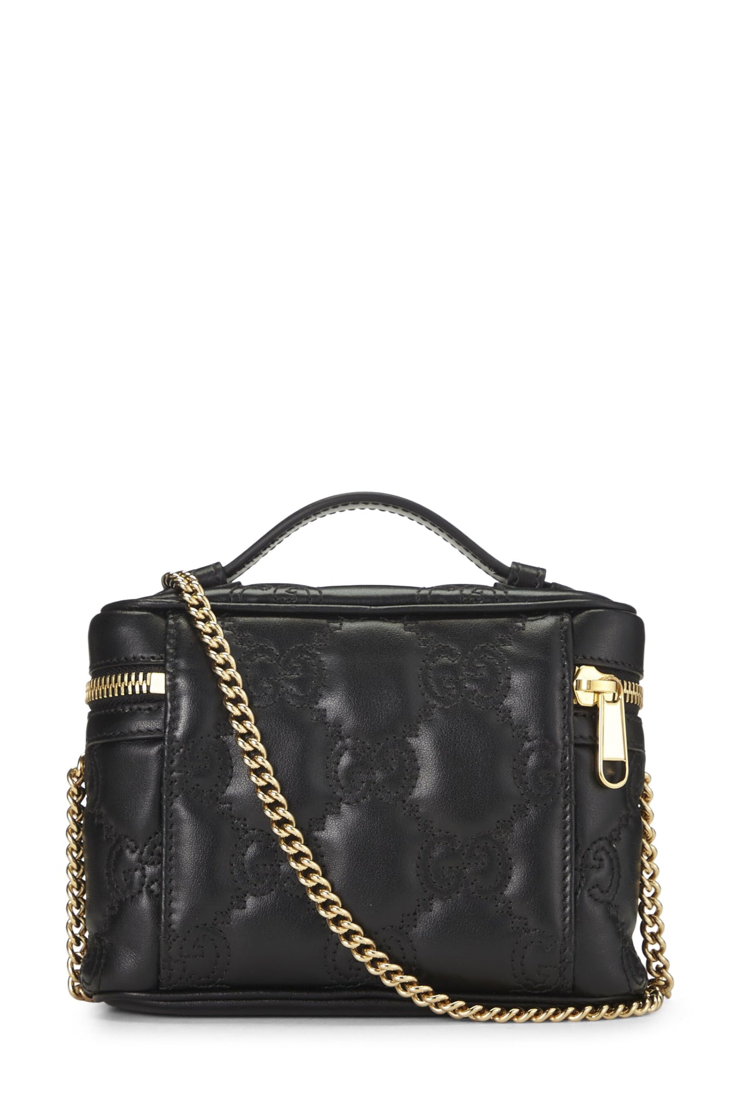 Gucci, Black Guccissma Marmont Handle Bag Mini, Black