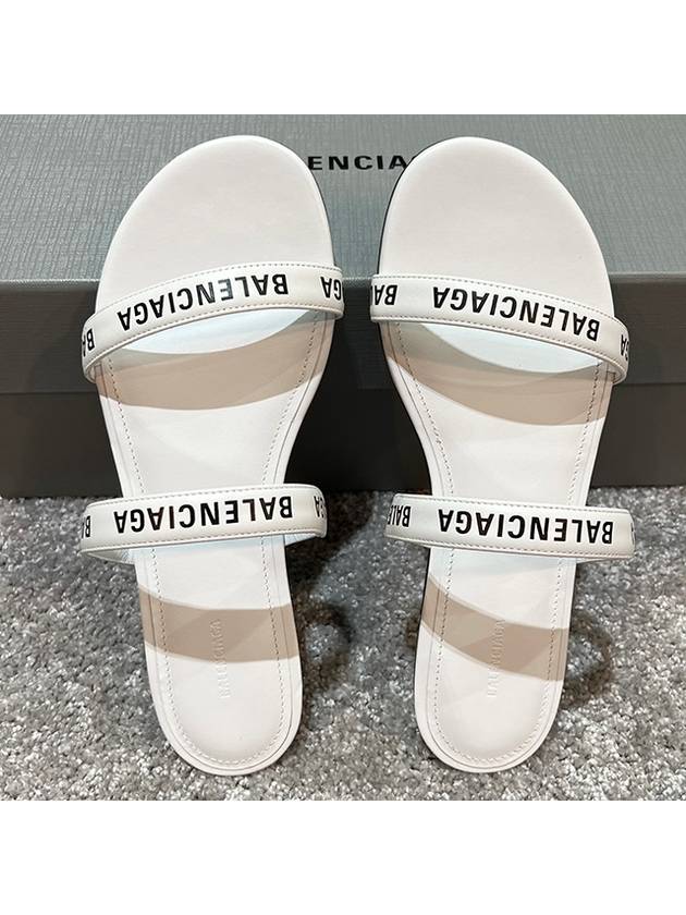 Luxury Balenciaga Trending 2025 Logo Round Slippers White