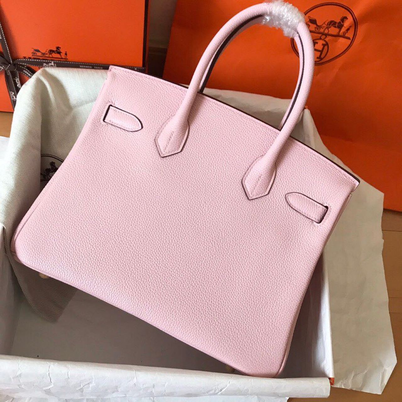 Top Quality Birkin Electric Rose Sakura 3Q For Women Gold Toned Hardware 11.8in/30cm