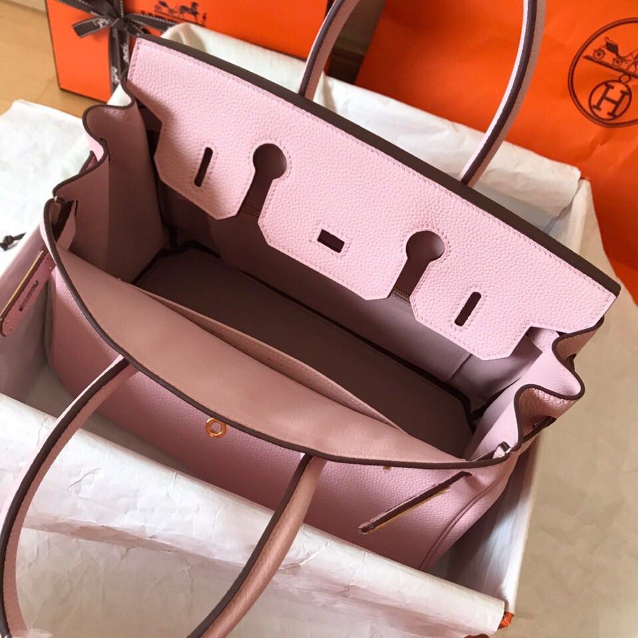 Top Quality Birkin Electric Rose Sakura 3Q For Women Gold Toned Hardware 11.8in/30cm