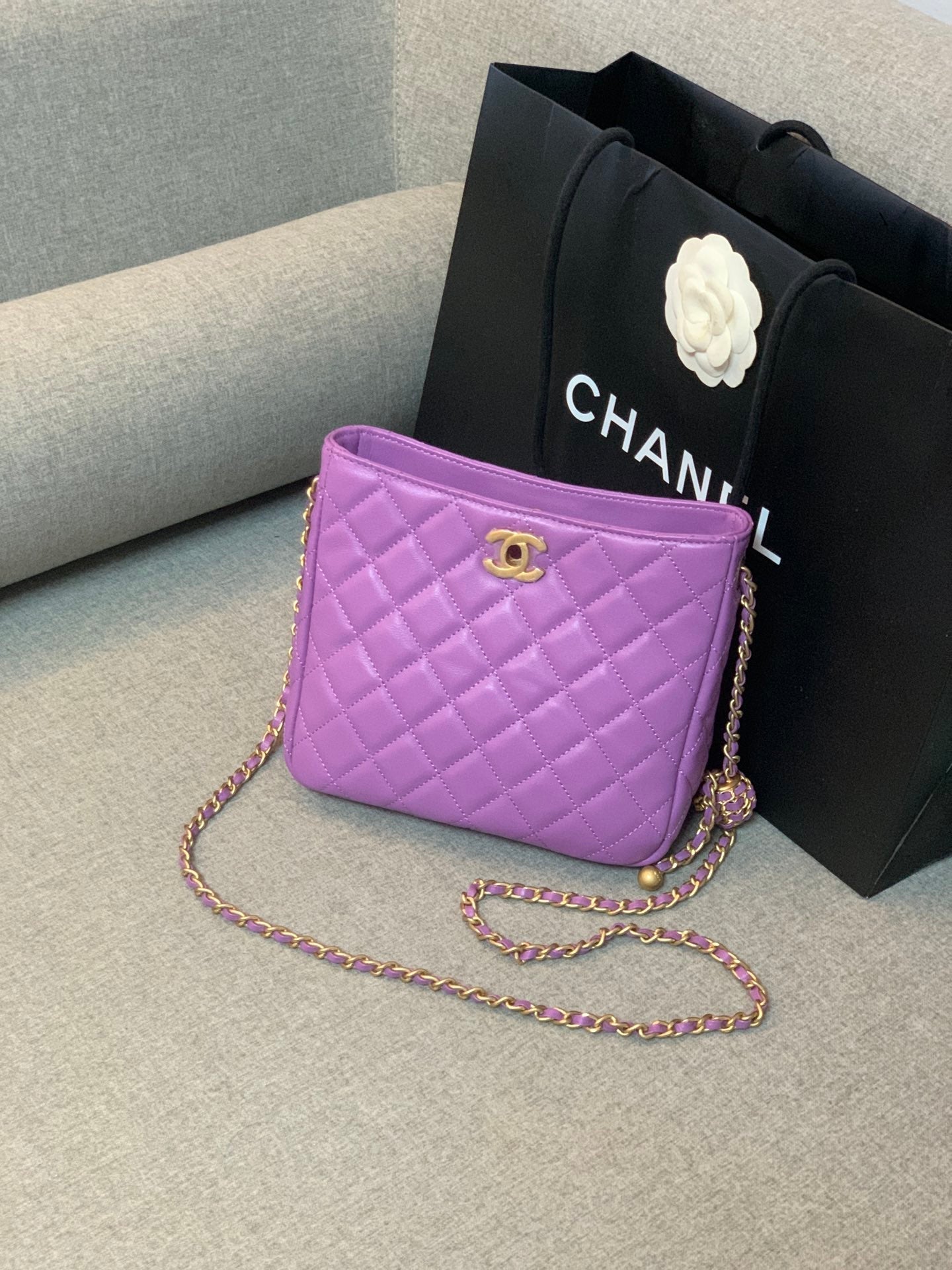 CHLHobo Handbag Purple Bag For Women 16cm/6in