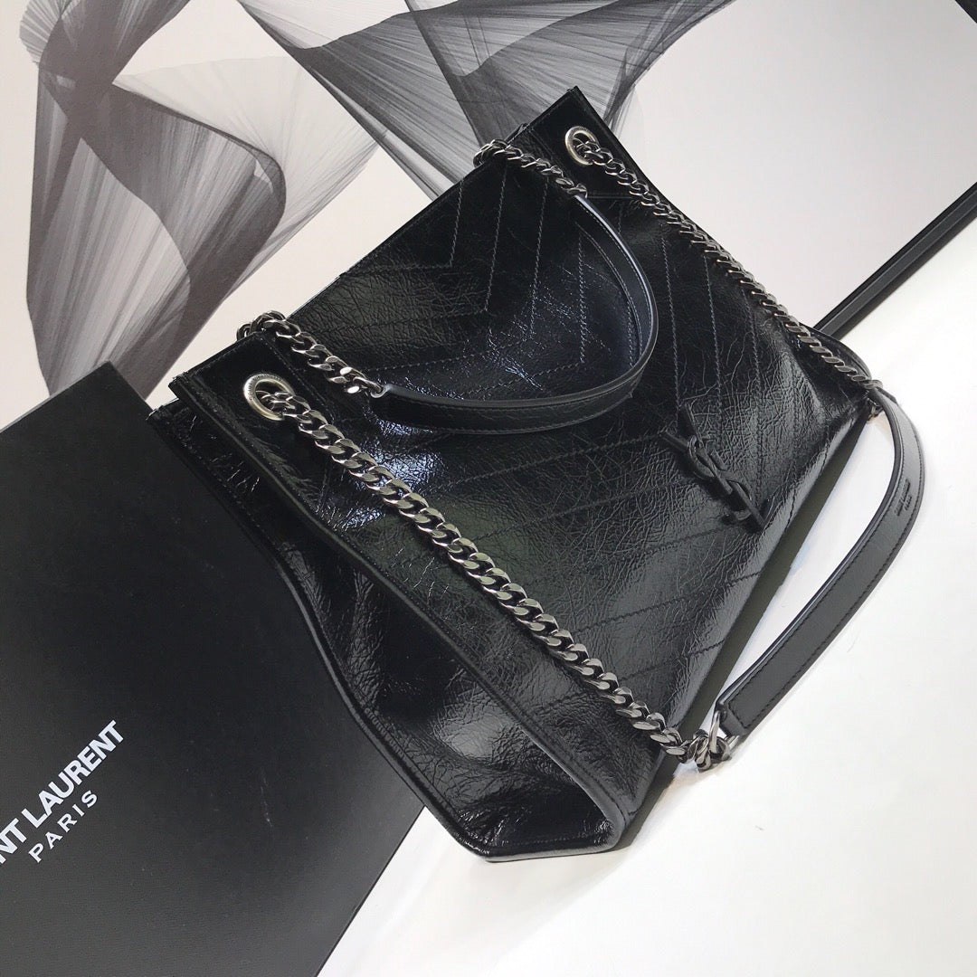 YSSL Niki Medium Shopping Bag Black For Women 12in/32cm YSL 