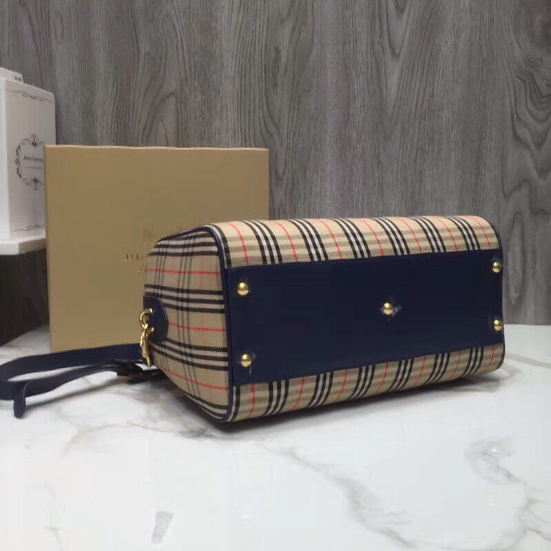 Top Quality Small 1983 Check LiNike Bowling Bag Blue/Brown For Women, Women’s Bags 9.1in/23cm