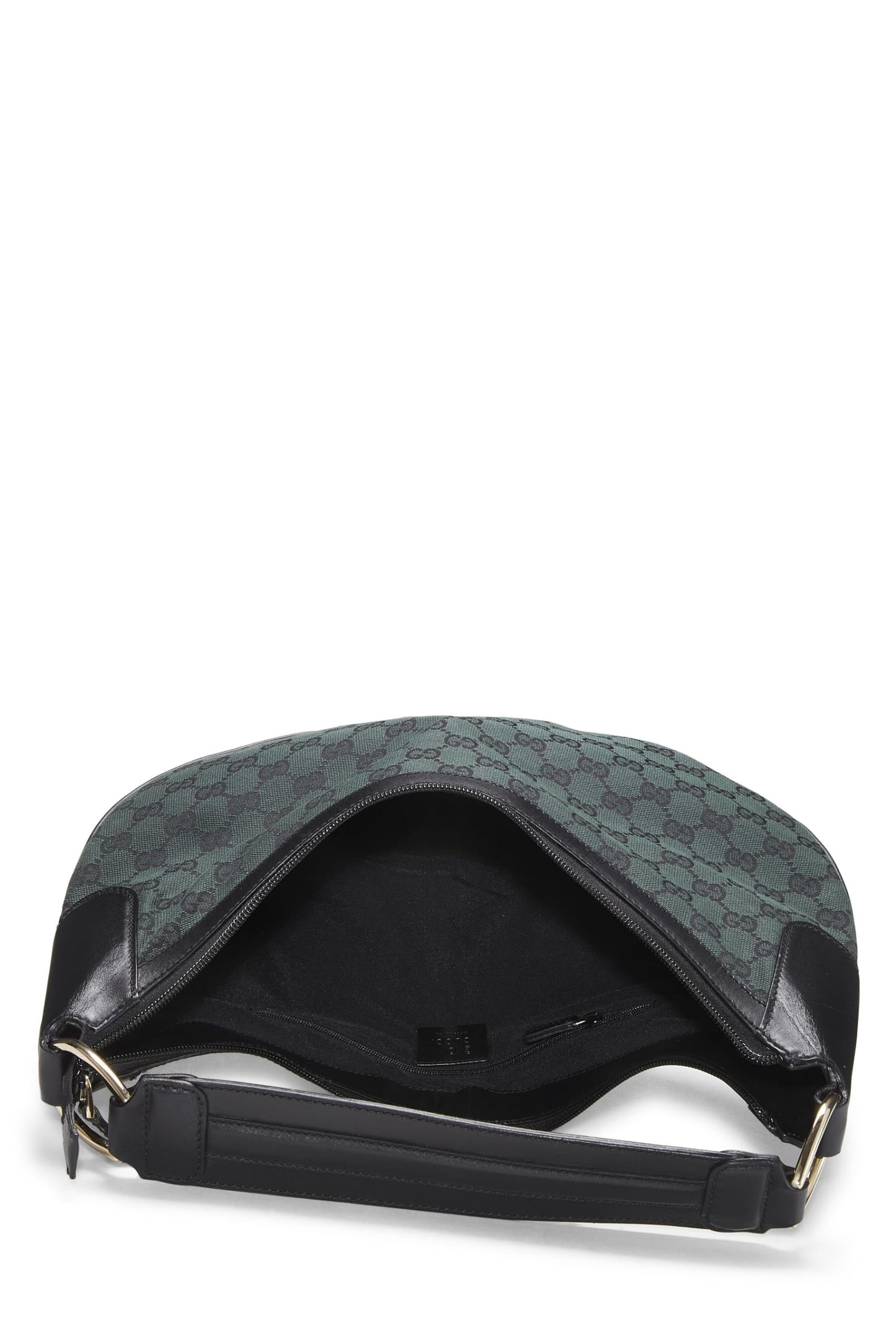 Gucci, Green GG Canvas Half Moon Hobo, Green